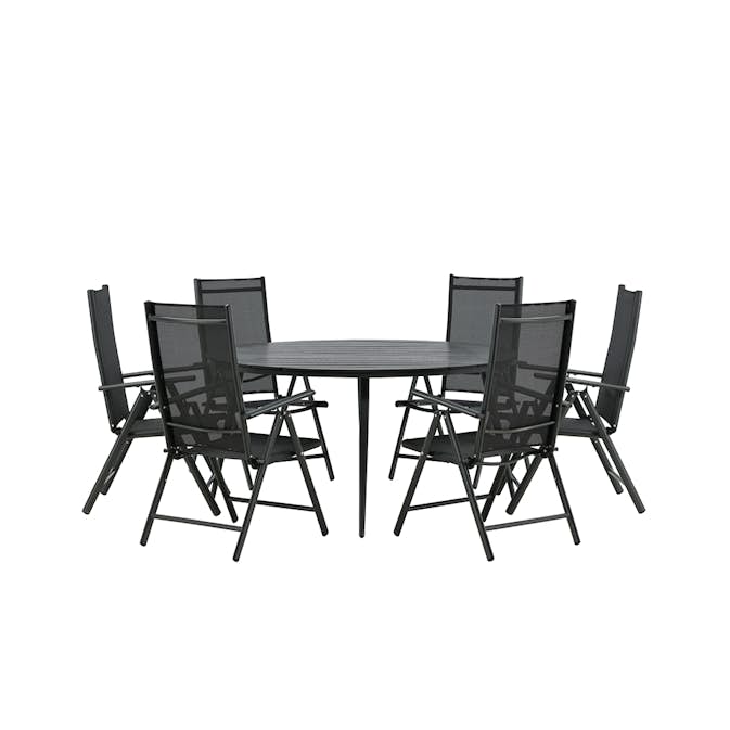 Spisegruppe Venture Home Break Ø150 cm med 6 Break Stoler