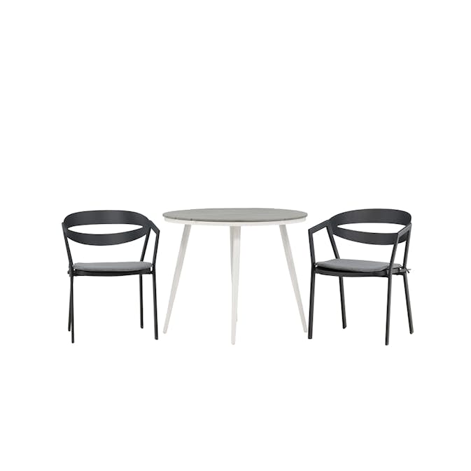 Cafégruppe Venture Home Break Ø90 cm med 2 Slit Stoler