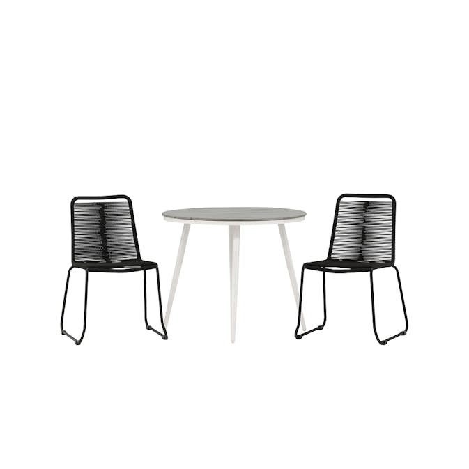 Cafégruppe Venture Home Break Ø90 cm med 2 Lindos Stoler