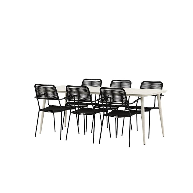 Spisegruppe Venture Home Lina med 6 Lindos Stoler