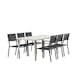 Spisegruppe Venture Home Lina med 6 Copacabana Stoler