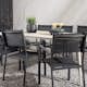 Spisegruppe Venture Home Lina med 6 Copacabana Stoler