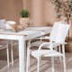 Spisegruppe Venture Home Togo med 4 Santorini Stoler