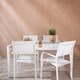 Spisegruppe Venture Home Togo med 4 Santorini Stoler