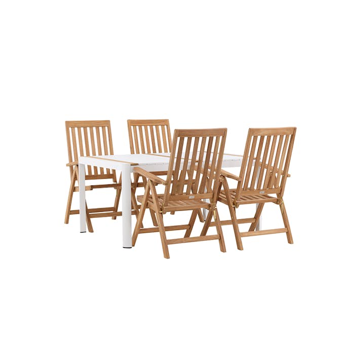 Spisegruppe Venture Home Togo 150x100 cm med 4 Kenya Stoler