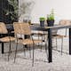Spisegruppe Venture Home Togo 150x100 cm med 4 Lindos Stoler med Armstøtte