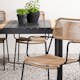 Spisegruppe Venture Home Togo 150x100 cm med 4 Lindos Stoler med Armstøtte