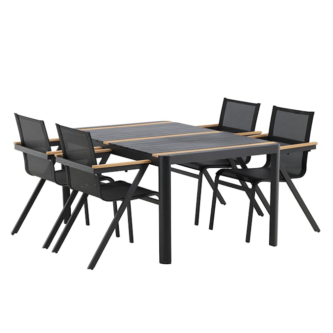 Spisegruppe Venture Home Togo 150x100 cm med 4 Mexico Stoler