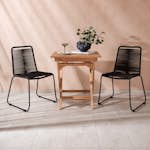 Spisegruppe Venture Home Ghana Teak 70x70 cm med 2 Lindos Stablestoler