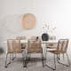 Spisegruppe Venture Home Lina med 6 Black Stoler