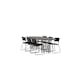 Spisegruppe furniture/fashion Stone med 6 Kenth Stoler