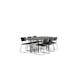 Spisegruppe furniture/fashion Stone med 6 Kenth Stoler