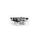 Spisegruppe furniture/fashion Stone med 6 Kenth Stoler