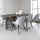 Spisegruppe furniture/fashion Stone med 6 Velvet Stoler