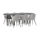 Spisegruppe furniture/fashion Stone med 6 Velvet Stoler