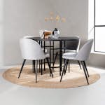 Spisegruppe Venture Home Copenhagen med 4 Velvet Stoler