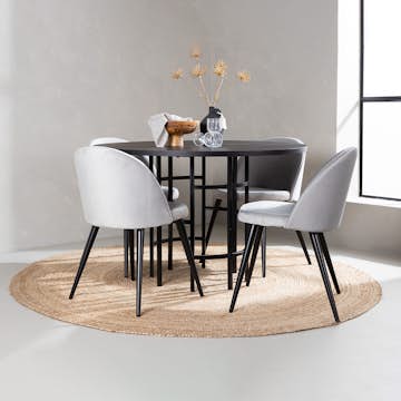 Spisegruppe Venture Home Copenhagen med 4 Velvet Stoler