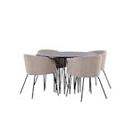 Spisegruppe Venture Home Stone Ø120 cm med 4 Berit Stoler