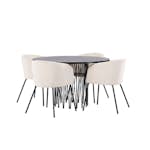 Spisegruppe Venture Home Stone Ø120 cm med 4 Berit Stoler
