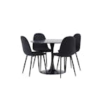 Spisegruppe Venture Home Glade Ø 100 cm med 4 Polar Stoler