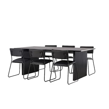 Spisegruppe Venture Home Vail med 6 Kenth Stoler