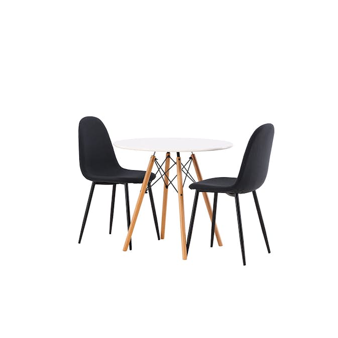 Spisegruppe Venture Home Danburi Ø 60 cm med 2 Polar Stoler
