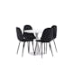 Spisegruppe Venture Home Danburi med 4 Polar Stoler