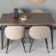 Spisegruppe Venture Home Tempe 140 cm med 4 Velvet Stoler