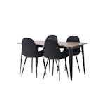 Spisegruppe Venture Home Tempe 140 cm med 4 Polar Stoler