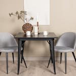 Spisegruppe Venture Home Tempe med 2 Velvet Stoler