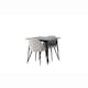 Spisegruppe Venture Home Tempe med 2 Velvet Stoler