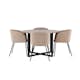 Spisegruppe Venture Home Durango Ø 120 cm med 4 Berit Stoler