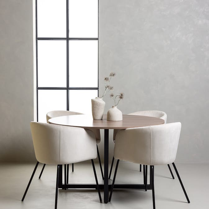 Spisegruppe Venture Home Durango med 4 Berit Stoler