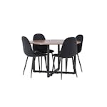 Spisegruppe Venture Home Durango Ø 120 cm med 4 Polar Stoler