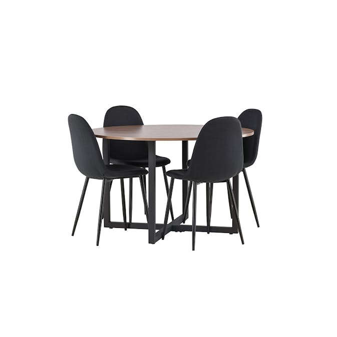 Spisegruppe Venture Home Durango Ø 120 cm med 4 Polar Stoler