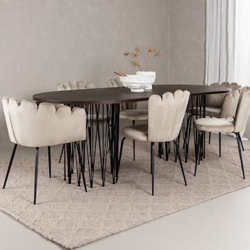 Spisegruppe furniture/fashion Stone med 4 Limhamn Light Stoler og 2 Limhamn Stoler