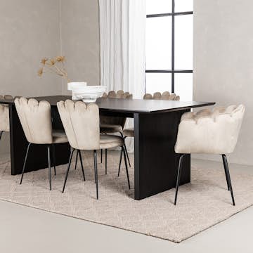 Spisegruppe Venture Home Vail med 4 Limhamn Light Stoler