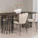 Spisegruppe furniture/fashion Stone med 4 Limhamn Light Stoler