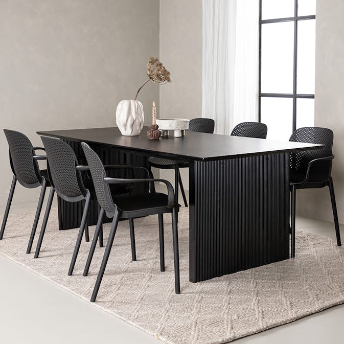 Spisegruppe Venture Home Vail med 6 Baltimore Stoler