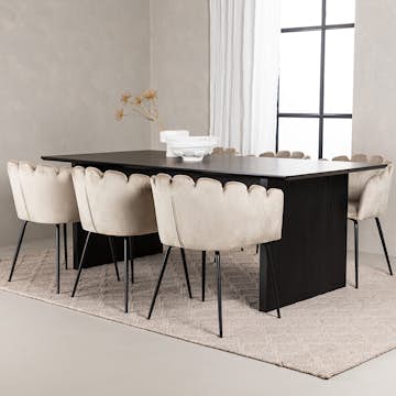 Spisegruppe Venture Home Vail med 6 Limhamn Stoler