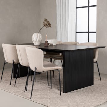 Spisegruppe Venture Home Vail med 6 Modesto Stoler