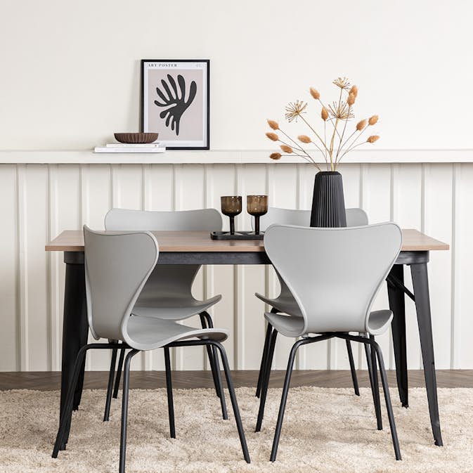 Spisegruppe Venture Home Tempe med 4 Estes Stoler