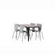Spisegruppe Venture Home Tempe med 4 Estes Stoler