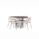 Spisegruppe furniture/fashion Stone med 4 Chico Stoler Rundt