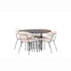 Spisegruppe furniture/fashion Stone med 4 Chico Stoler Rundt