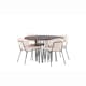 Spisegruppe furniture/fashion Stone med 4 Chico Stoler Rundt