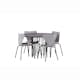 Spisegruppe furniture/fashion Stone med 4 Estes Stoler