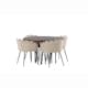 Spisegruppe furniture/fashion Stone med 4 Limhamn Stoler Rundt