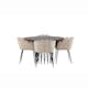 Spisegruppe furniture/fashion Stone med 4 Limhamn Stoler Rundt