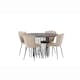 Spisegruppe furniture/fashion Stone Ø120 cm med 4 Limhamn Light Stoler